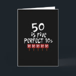 Cartão os 50th presentes de aniversário, 50 são 5 10s<br><div class="desc">50th dizer do aniversário - 50, 5 10s perfeitos - em ideias dos t-shirt e do presente de aniversário para homens e mulheres! Seja um original e vestir um 50th aniversário que diz em seu t-shirt ou dê a um do nosso muito o 50th aniversário que diz presentes a alguém...</div>