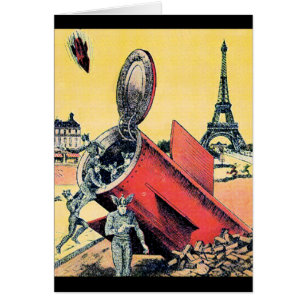 Cartão Os aliens invadem Paris