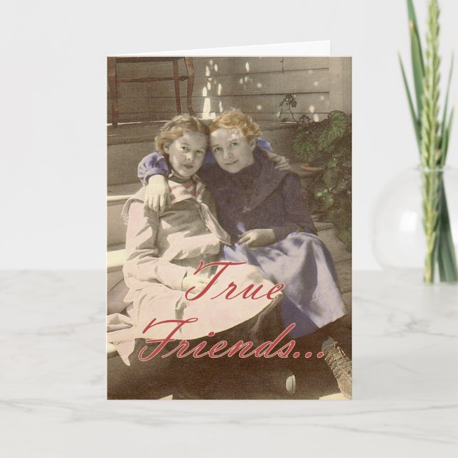 Cartão Os amigos verdadeiros trazem sempre para fora o (Frente)