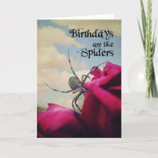 Cartão Os Aniversários São Como Aranhas