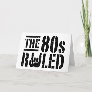Cartão Os anos 80