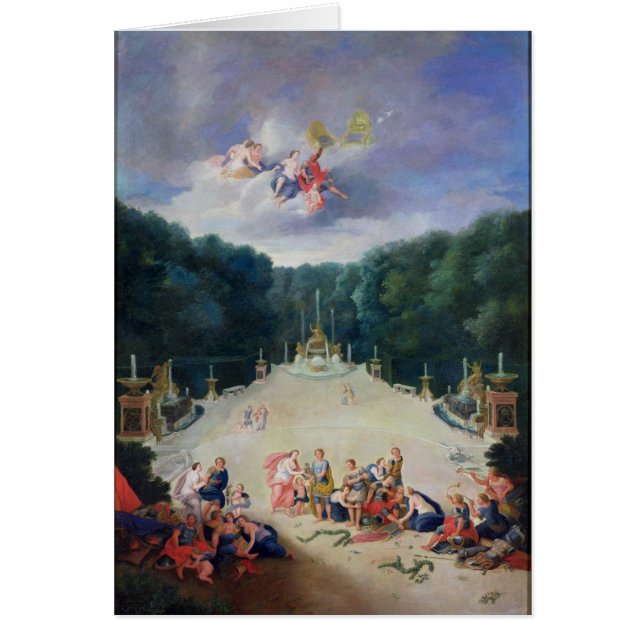 Cartão Os bosques de Versalhes (Frente)