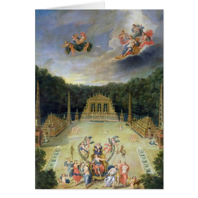 Cartão Os bosques de Versalhes. L'Arc de Triomphe (Frente)