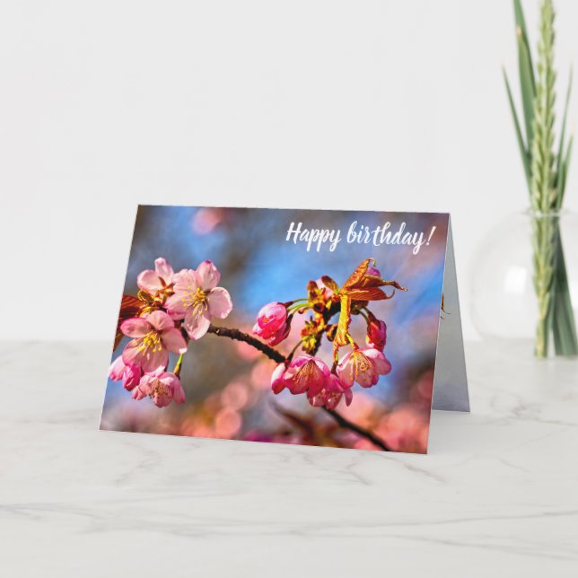 Cartão Os Buds Sakura Estão Prontos Para Abrir E Blogar N (Frente)