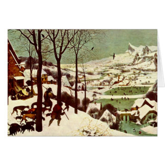 Cartão Os caçadores na neve - 1565