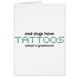 Cartão Os cães reais têm tatuagens