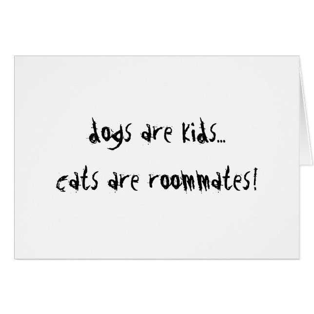 Cartão Os cães são miúdos (Frente Horizontal)