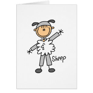 Cartão Os carneiros vestem acima t-shirt e presentes