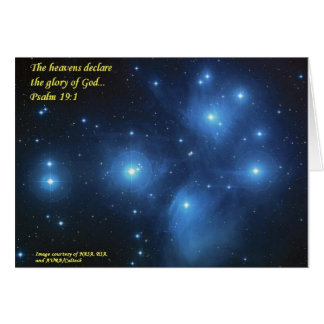 Cartão Os céus declaram a glória do deus