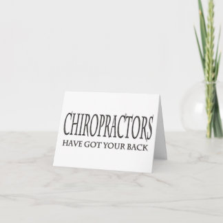 Cartão Os Chiropractors obtiveram sua parte traseira
