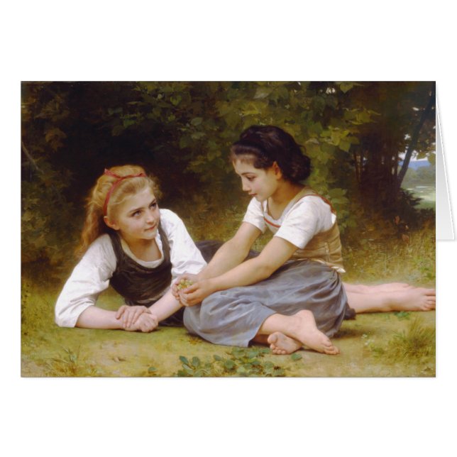 Cartão Os coletores de Nut de William Adolphe Bouguereau (Frente Horizontal)