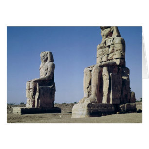 Cartão Os Colossi de Memnon, estátuas de Amenhotep