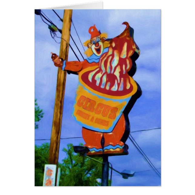 Cartão Os Conies e os cones do circo assinam em E.U. 40, (Frente)