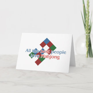 Cartão Os cumprimentos do amante de Mahjong