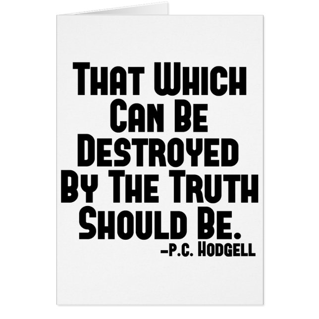 Cartão Os danos da verdade (Frente)