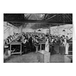 Cartão Os departamentos de fabricação de charutos