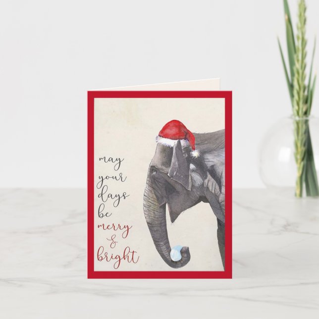 Cartão Os dias devem ser Feliz e Bright Christmas Greting (Frente)