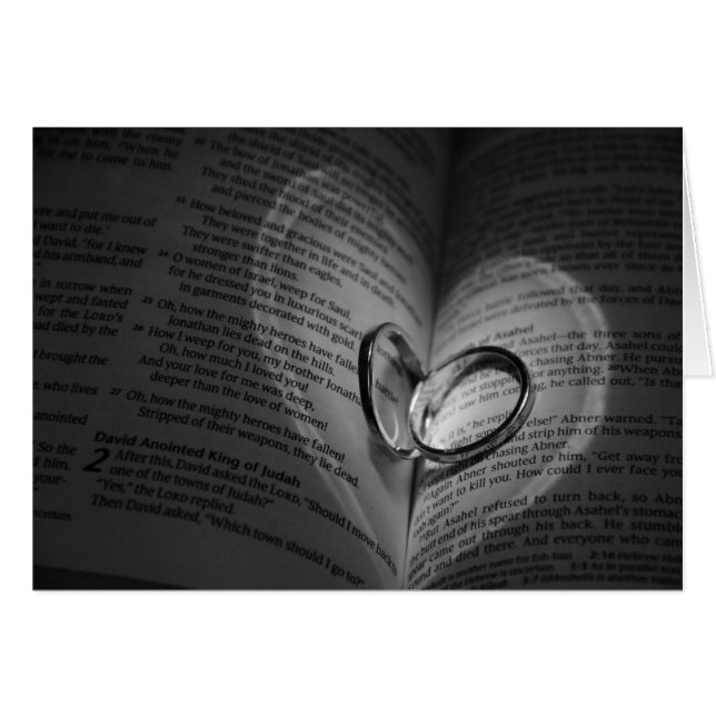 Cartão Os dois anéis dos homens na bíblia (Frente Horizontal)