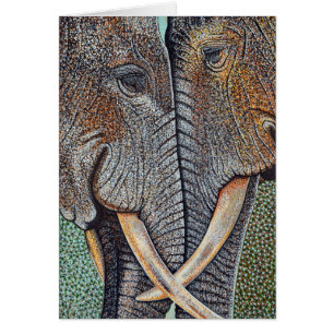 Cartão Os elefantes nunca esquecem