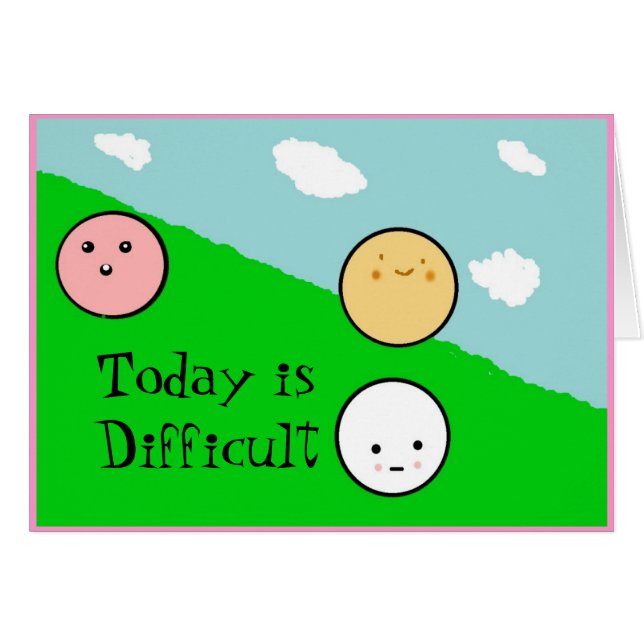 Cartão os emotionfullfaces, são hoje difíceis (Frente Horizontal)