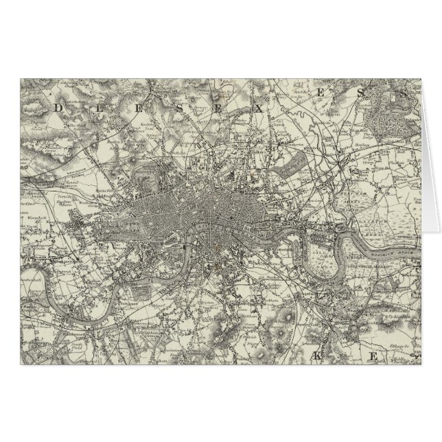 Cartão Os Environs De Londres (Frente Horizontal)