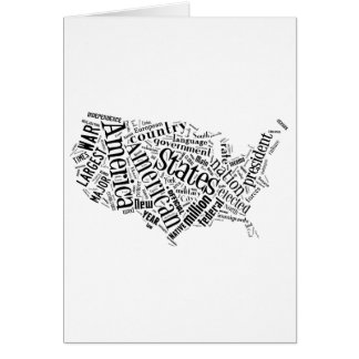 Cartão Os Estados Unidos da América em Tagxedo