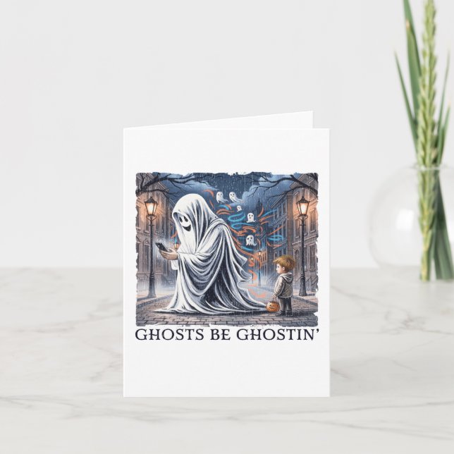 Cartão Os Fantasmas Estão Sendo Fantasmagóricos  (Frente)