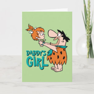 Cartão Os Flintstones Fred & Pebbles - Garota Pai