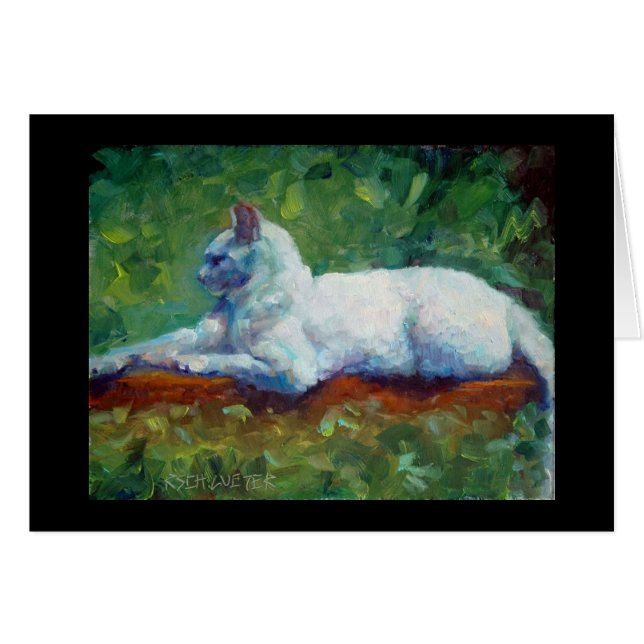 Cartão Os gatos gostam de nos (Frente horizontal)