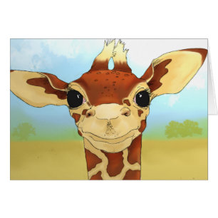 Cartão Os girafas são estranhos