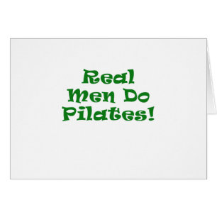 Cartão Os homens reais fazem Pilates