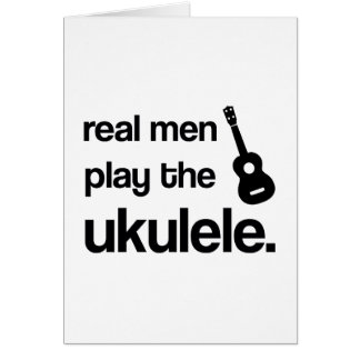 CARTÃO OS HOMENS REAIS JOGAM O UKULELE