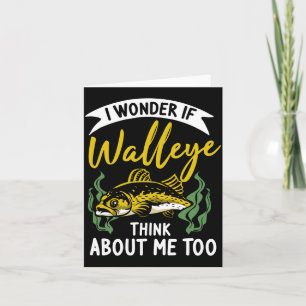 Cartão Os homens se perguntam se pescadores de walleye sã