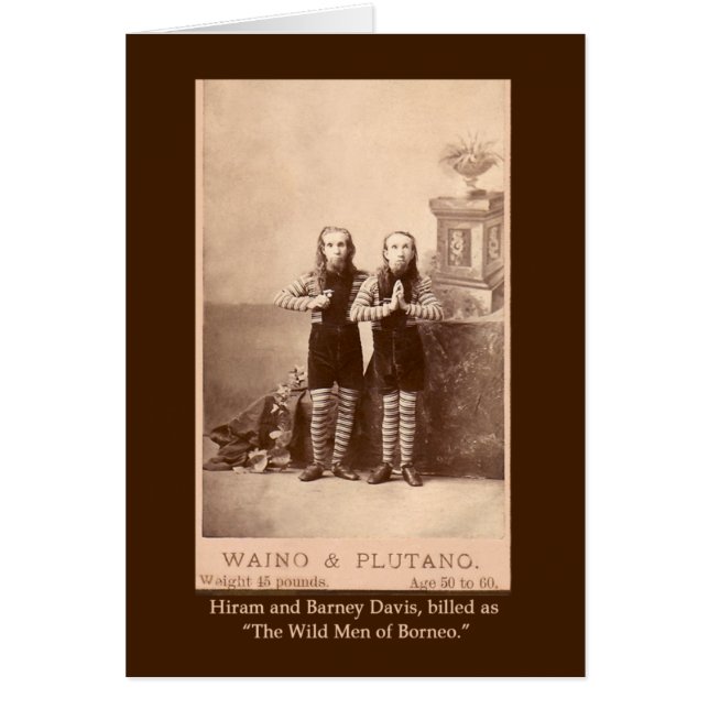 Cartão Os Homens Selvagens de Borneo em Cartões, Cartões- (Frente)