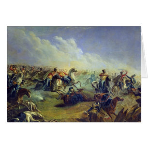 Cartão Os hussars da guarda que atacam perto de Varsóvia