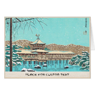 Cartão Os Jardins do Santuário Heian Tokuriki Tomikichiro
