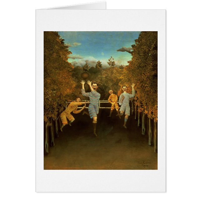 Cartão Os jogadores de futebol, 1908 (óleo em canvas) (Frente)