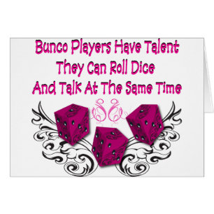 Cartão os jogadores do bunco têm o talento #2