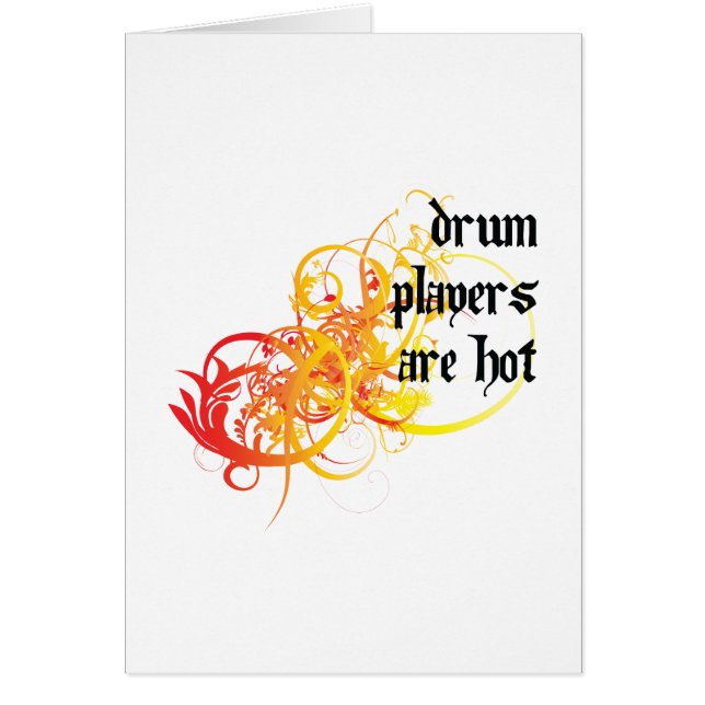 Cartão Os jogadores do cilindro estão quentes (Frente)