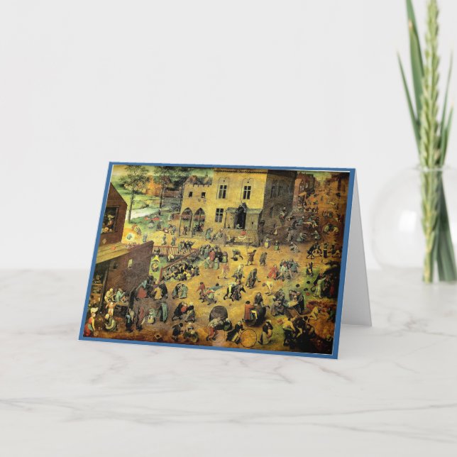 Cartão Os jogos" - 1560 crianças de Pieter Bruegel das " (Frente)