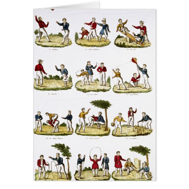 Cartão Os jogos das crianças, 1810 (Frente)