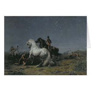 Cartão Os ladrões do cavalo, século XIX