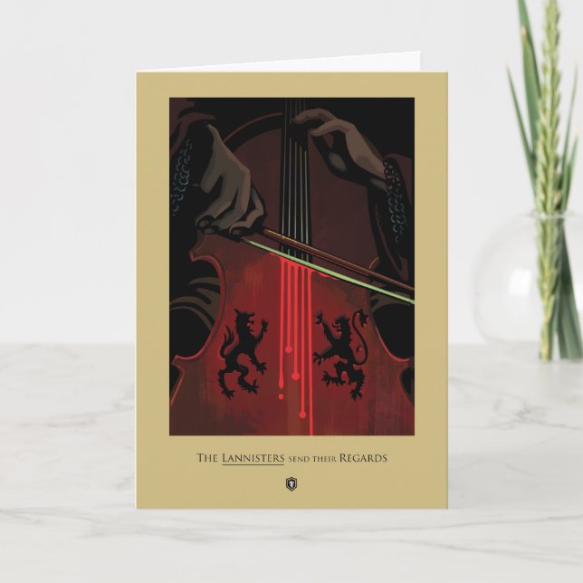 Cartão Os Lannisters Enviam Seus Regozijos (Frente)