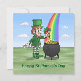 Cartão Os Leprechauns Feliz Dia de São Patrício