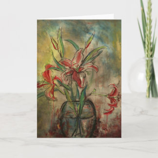 Cartão Os lírios de Leah