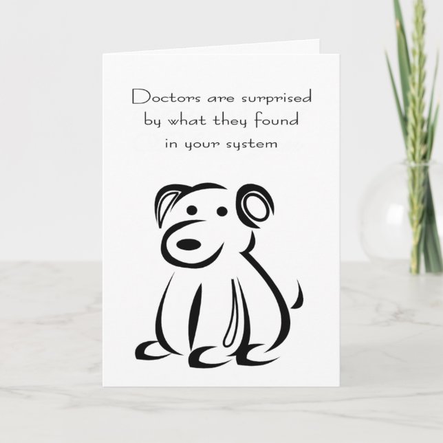 Cartão Os médicos se surpreendem com suas descobertas (Frente)