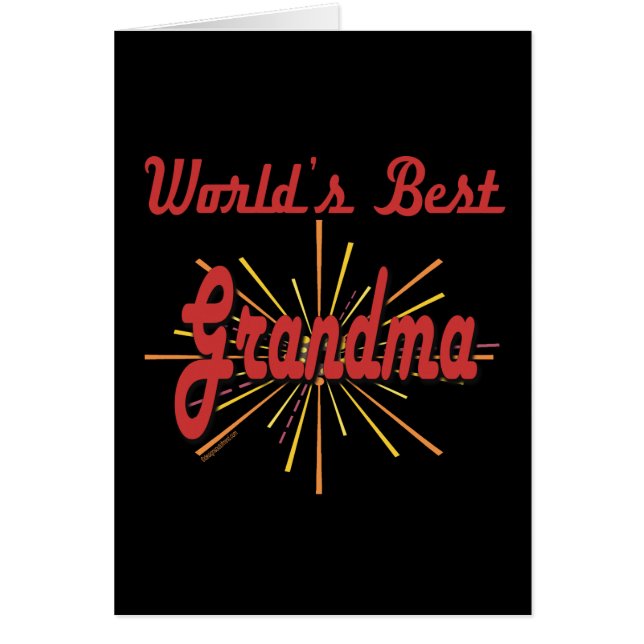 Cartão Os melhores presentes da avó (Frente)