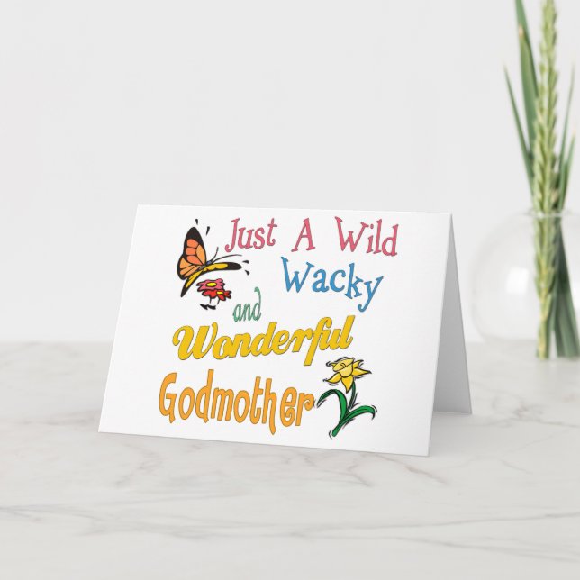 Cartão Os melhores presentes da madrinha (Frente)