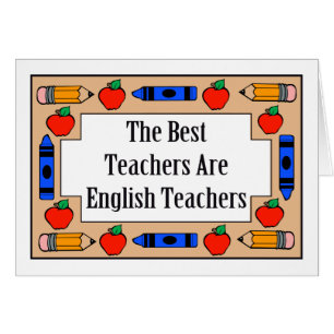 Cartão Os melhores professores são professores de inglê