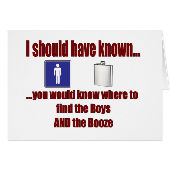 Cartão Os meninos E as bebidas! (Frente Horizontal)